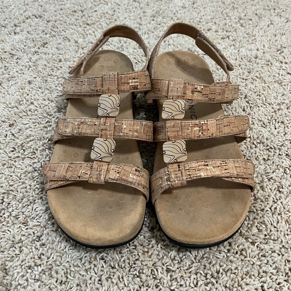 Vionic Amber Cork Adjustable Sandals (10) - image 2